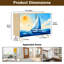 Buffet étroit de 35,4 po de largeur - armoire de rangement décorative à 2 portes avec voilier Ocean Waves sous un soleil éclatant et pieds en métal