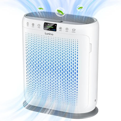 Purificateurs d'air pour la grande pièce de la maison jusqu'à 1740 pieds carrés, filtre à air HEPA LUNINO H13 avec capteurs de qualité de l'air PM 2.5, fonction aromathérapie, filtre à air pour la poussière, la fumée, les squames, les poils d'animaux, le pollen