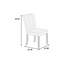 Ensemble de 2 chaises de salle à manger, tissu beige rembourré de mousse, bois noir