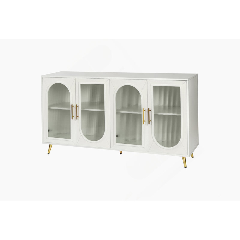 Sidboard With Storage Cabinet And Adjustable Shelves For Living Room Bedroom