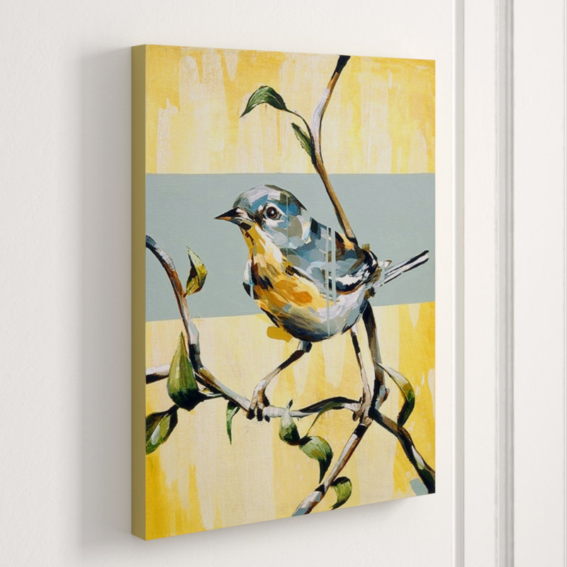 Warbler A Painting by Chelsea Art Studio, Glass Coat, 32" H x 24" W x 1.5" D