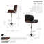 Maximo Swivel Height Adjustable Faux Leather Mid-Century Bar Stool-1544407595