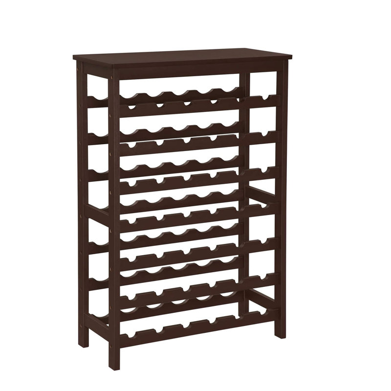 Étagère de rangement pour bouteilles de vin sur pied avec support pour bouteilles de 42 bouteilles Red Top