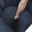 Fauteuil pivotant avec repose-pieds blanc Boucle-921507423