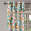 Rideau à œillets Dakota Fields Garden Art Boho aquarelle floral orange corail vert laurier-106648294