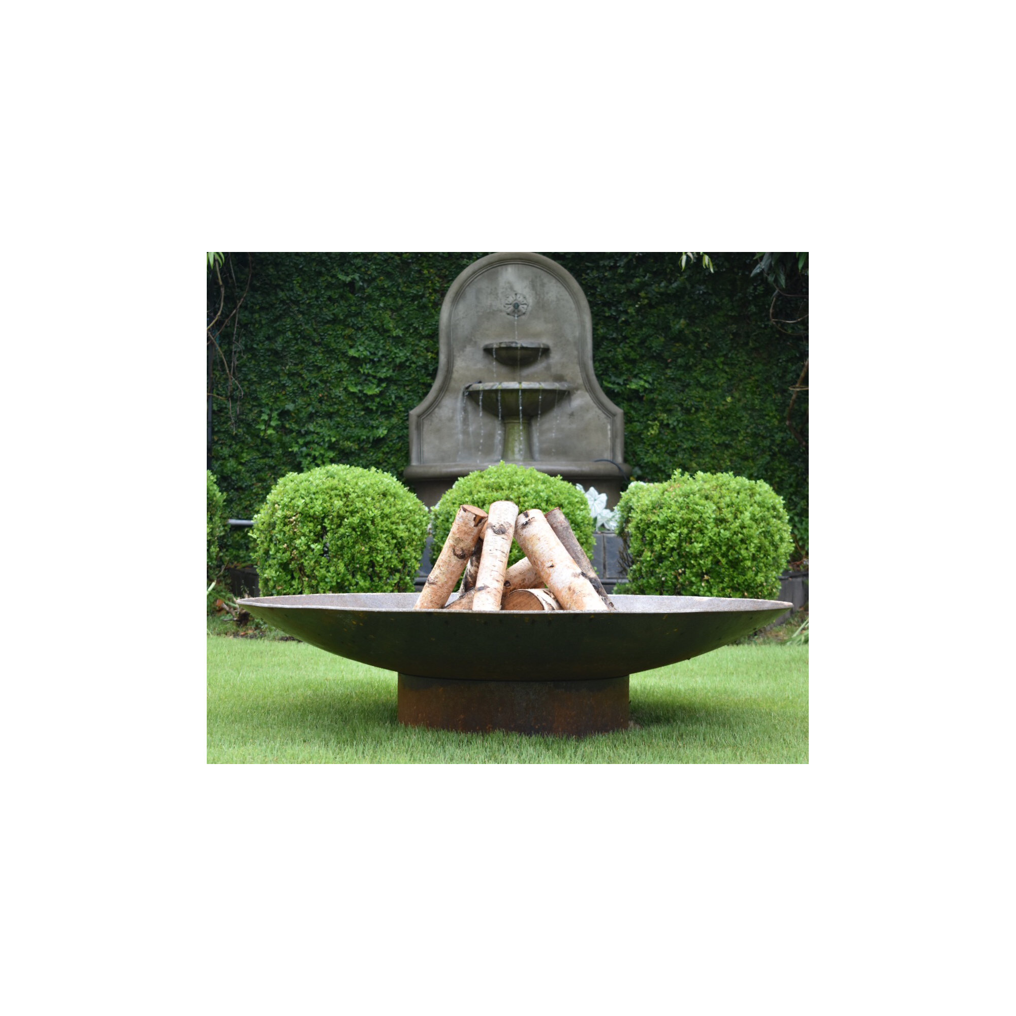 Hartlepool Round Fire Pit, 12" H x 48" W x 48" D