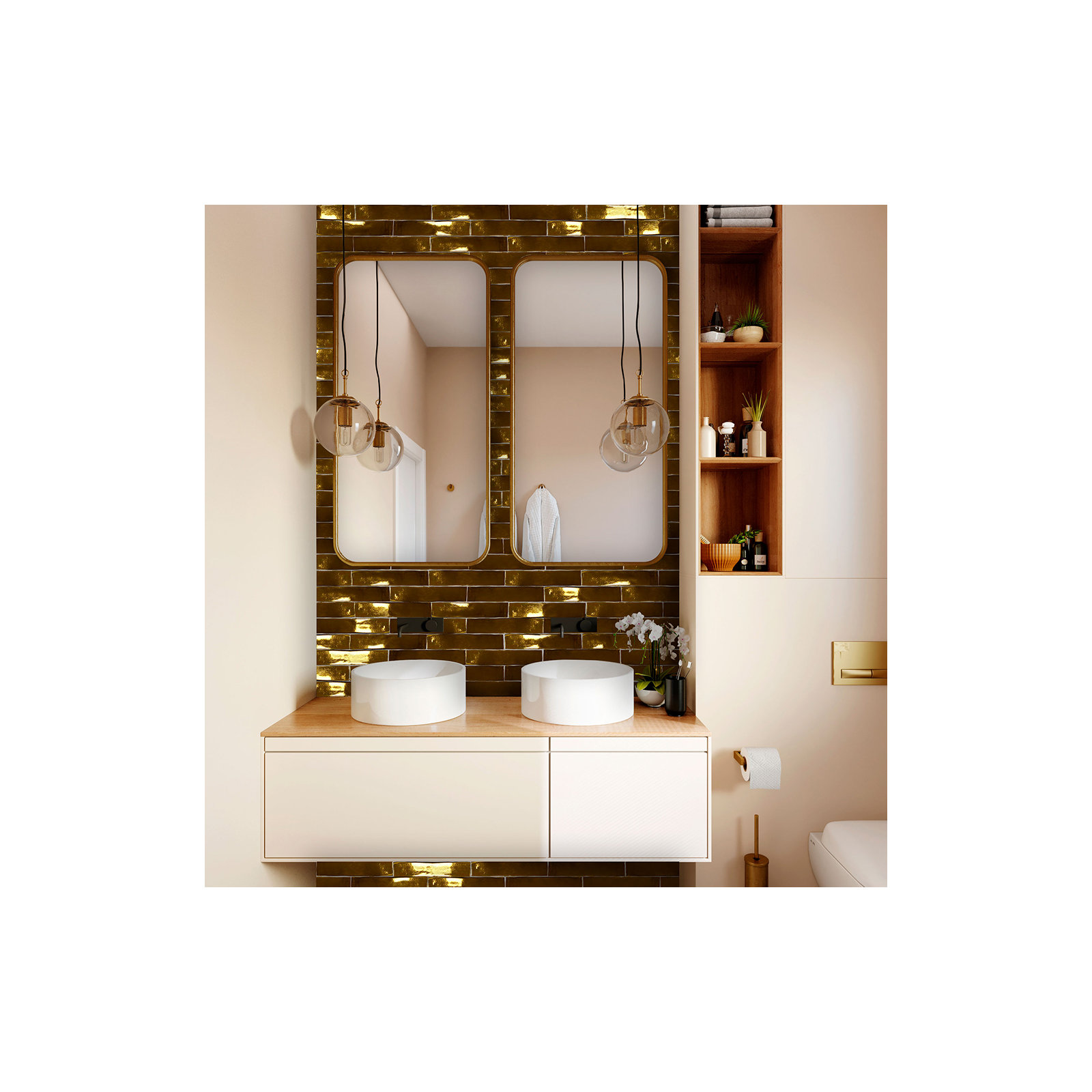 Lake Como  2" x 10" Glossy, Gold