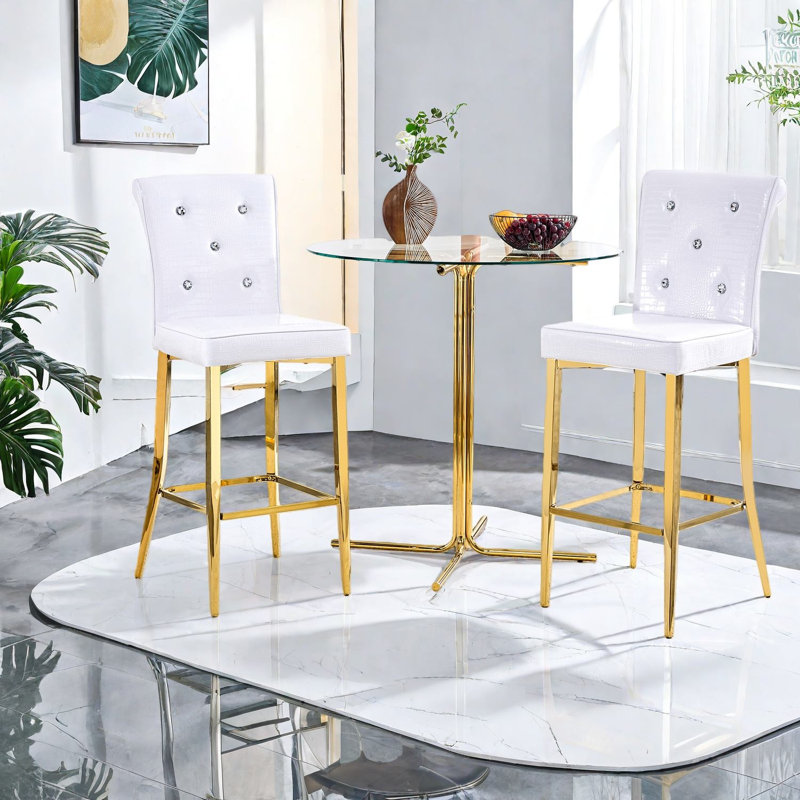 Ensemble de table de salle à manger (doit inclure la table et la chaise), ensemble de cuisine moderne en verre et métal