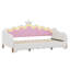 Extending Daybed With LED Lights, Modern Upholstered Daybed With Crown Headboard-1405108911