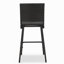 Ensemble de 2 tabourets de bar 29 po en rotin PE sans accoudoirs, brun foncé-849507117