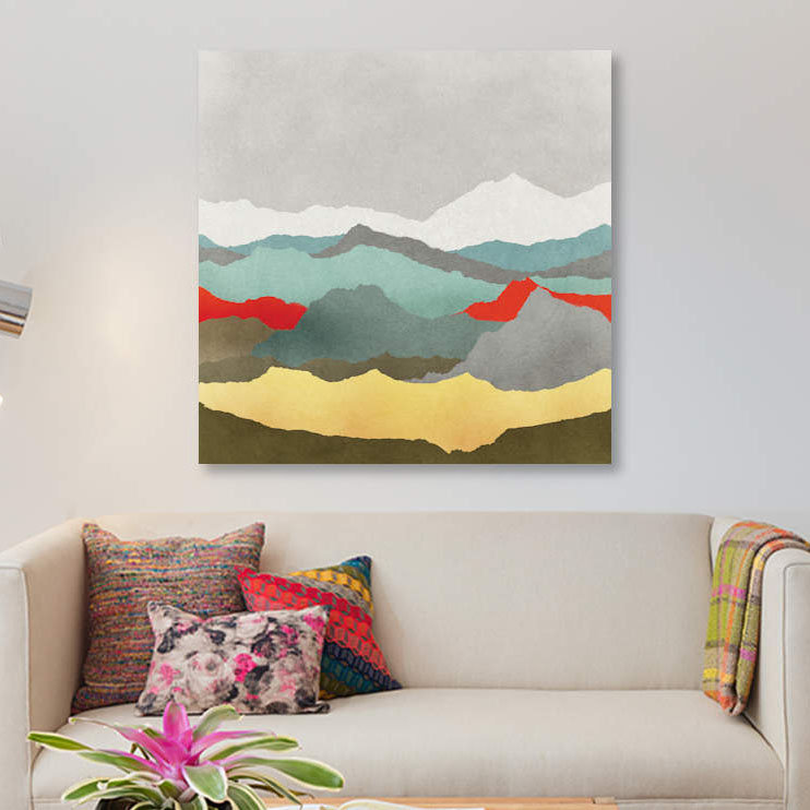 « vaste plains i », impression sur toile, H 26 po x l 26 po x P 1,5 po, Pas de tapis, Toile tendue