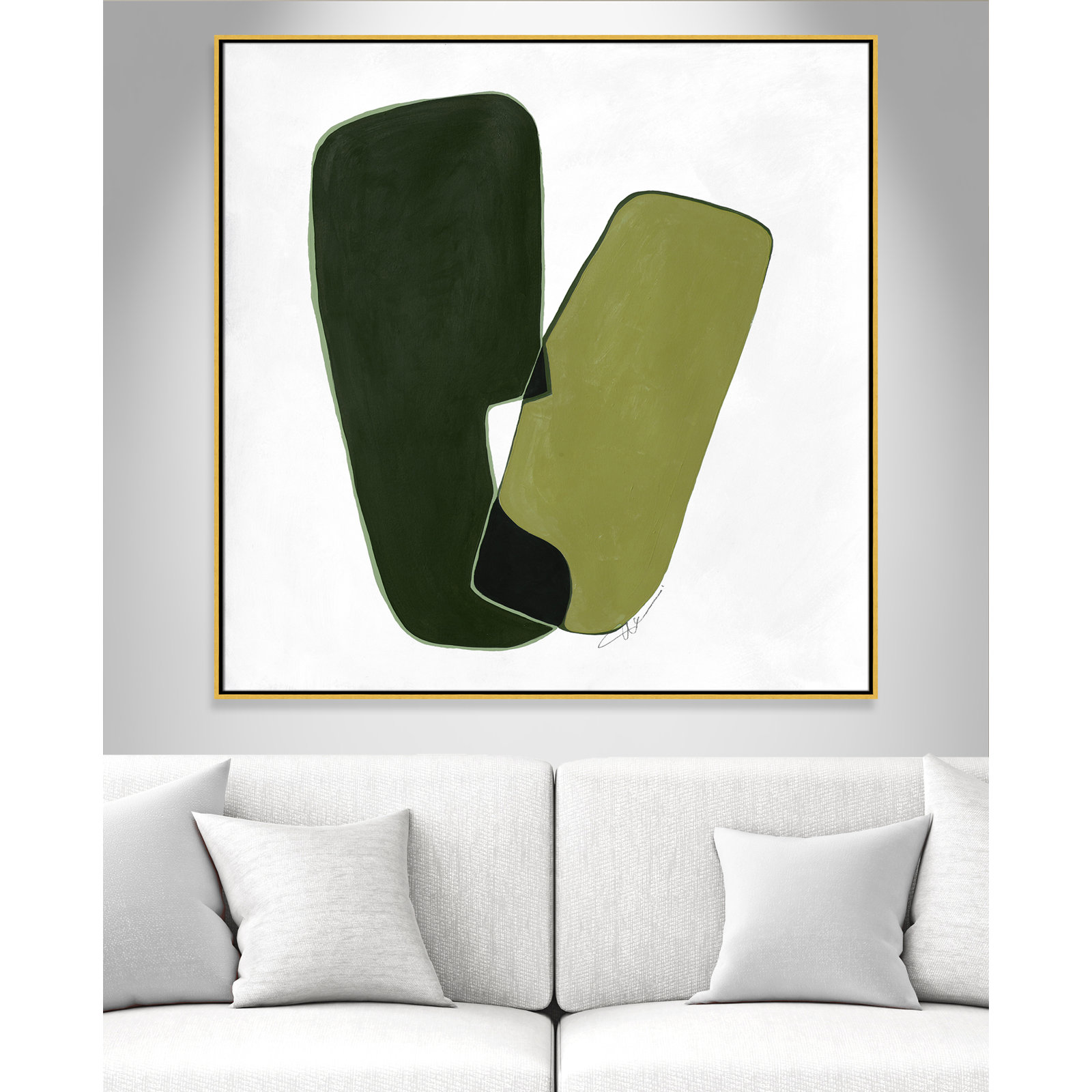 Unity II Print by , 46.5" H x 46.5" W, Gold
