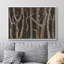 Abstrait forêt brune, troncs de bouleaux, décor de maison de campagne rustique, art moderne sur toile-94585644-94585643