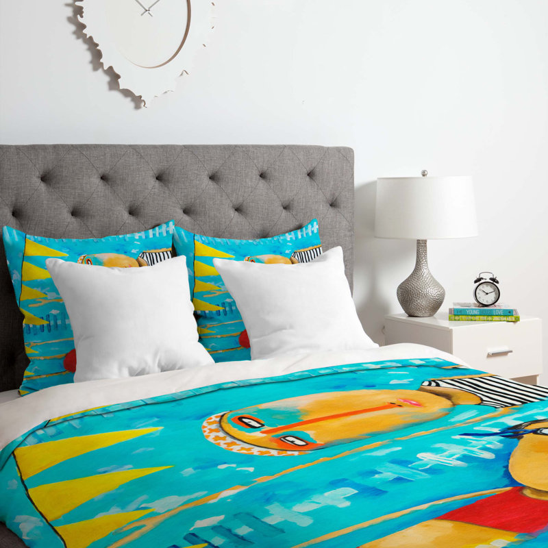Ensemble de housse de couette de natation, Housse de couette simple / simple TG et 1 taie dé