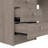 3 Drawer Computer Desk, One Shelf -Light Gray