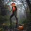 Décoration de citrouille d'Halloween géante et animée de 7 pieds Niland