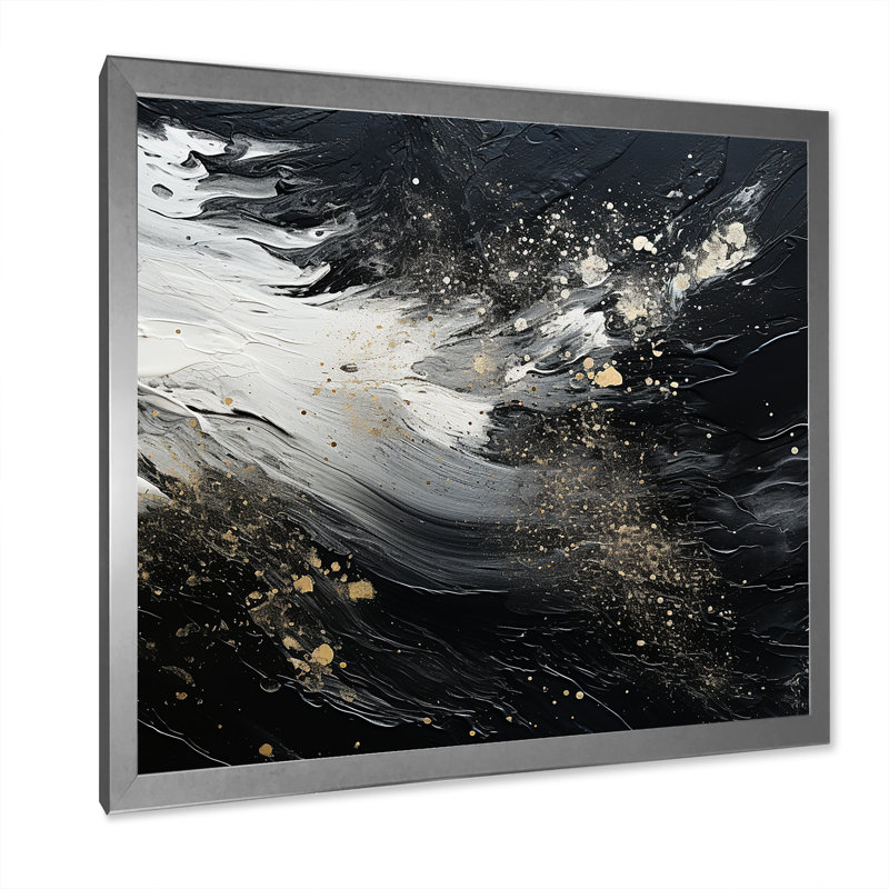 Northern Harmony I - impression, Cadre simple argenté, H 30 po x l 30 po x P 1 po