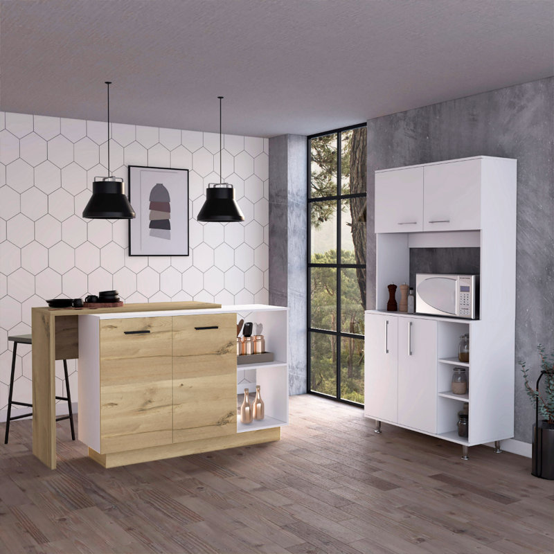Annah Wood Kitchen Island