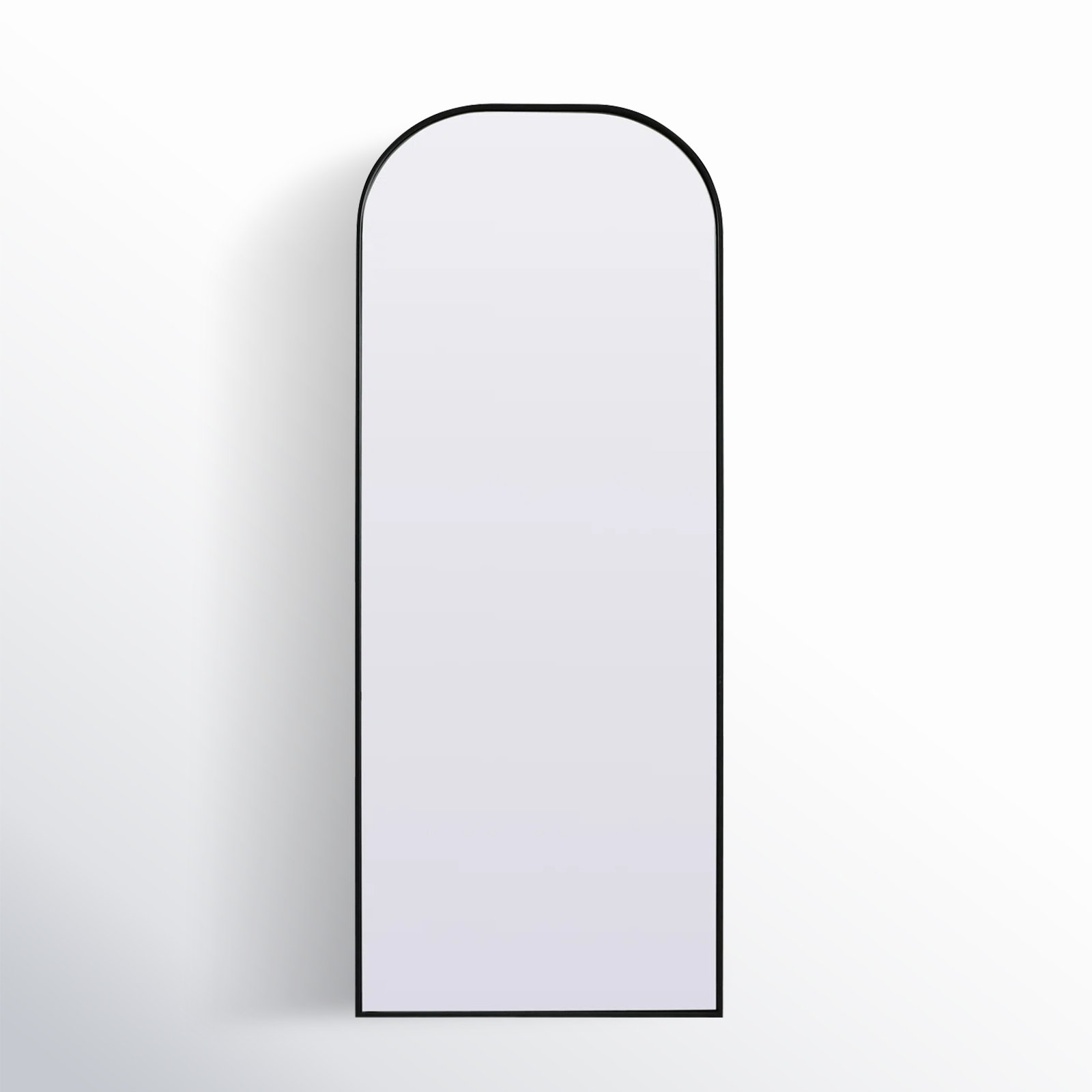 Sabine Metal Arch Floor Mirror, Black, 74" x 28"
