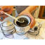 Ceramic Spice ， Sugar Jars, With Lids Spoons And Shelf,Porcelain Condiment Kitchen Jar Spice Container Set, 230 ML