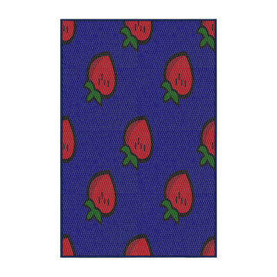 Tapis violet/rouge/vert tissé à la machine