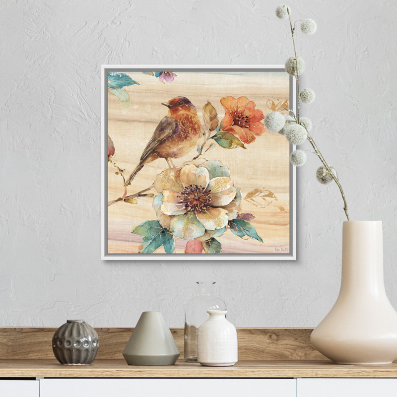 «Spice Nature II» par Lisa Audit - reproduction d'art sur toile, H 14 po x l 14 po x P 1,75 po, Cadre flottant blanc