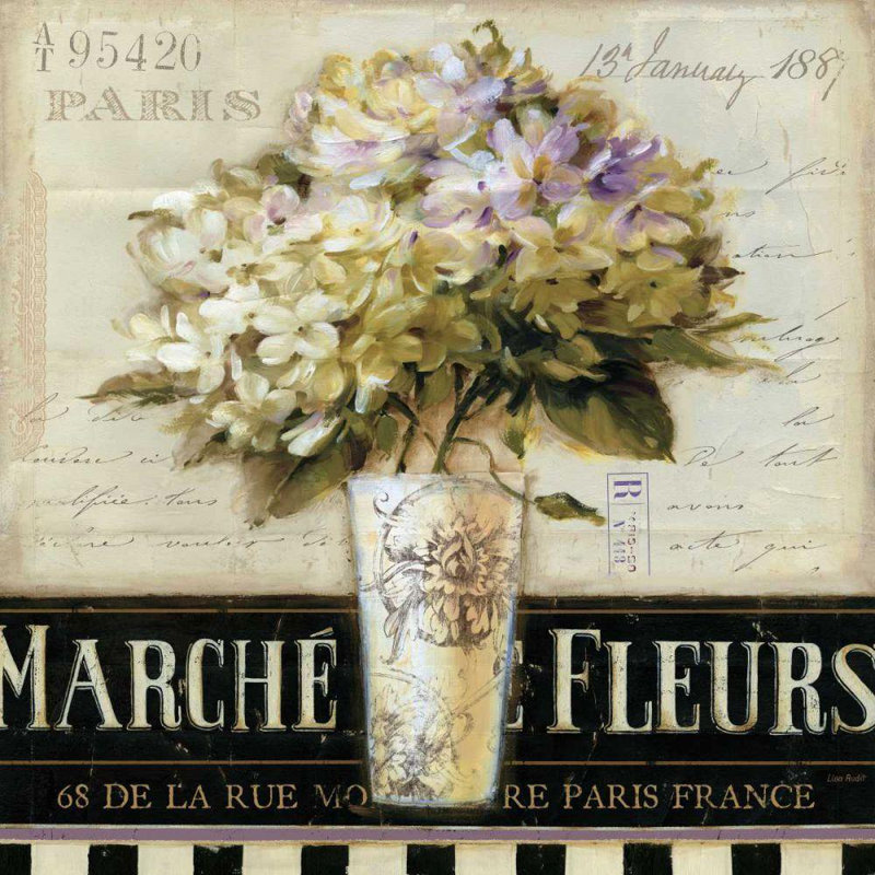 One Allium Way®, galerie d'art sur toile tendue Lisa: Marche de fleurs, H 15 po x l 15 po