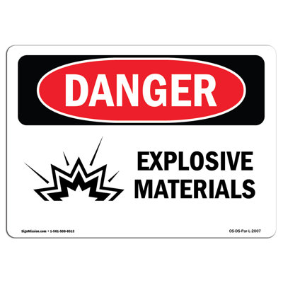 OSHA Danger Explosive Sign