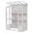 Wooden Greenhouse Cold Frame with 4 Independent Skylights and 2 Folding Middle Shelves, Walk-in Outdoor Greenhouse-96332404