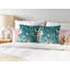 Kirshe Green Square Throw Cushion With Filling