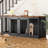 70.9" Large Dog Crate Furniture with Divider-413752245
