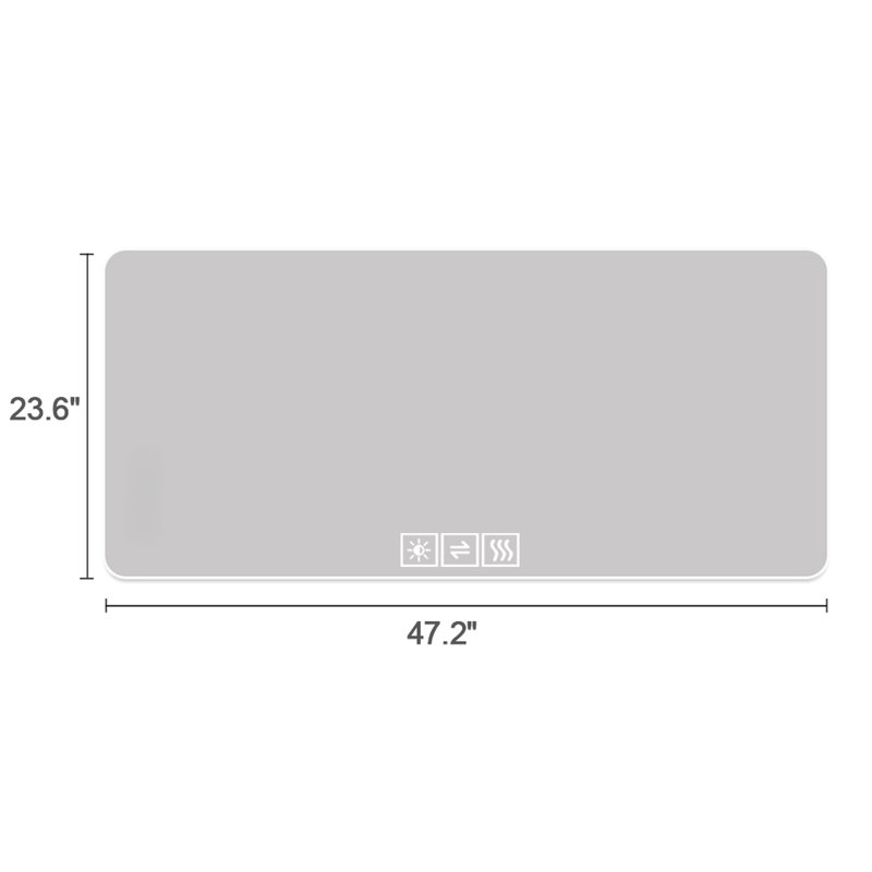 Miroir de salle de bain DEL 48 x 24 po - Haute résistance à la corrosion, trois couleurs réglables, système anti-buée. Rétroéclairage 48 x 24 po, excellent changement de couleur.