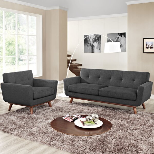 Wade Logan® Messinger 2 - Piece Living Room Set & Reviews | Wayfair