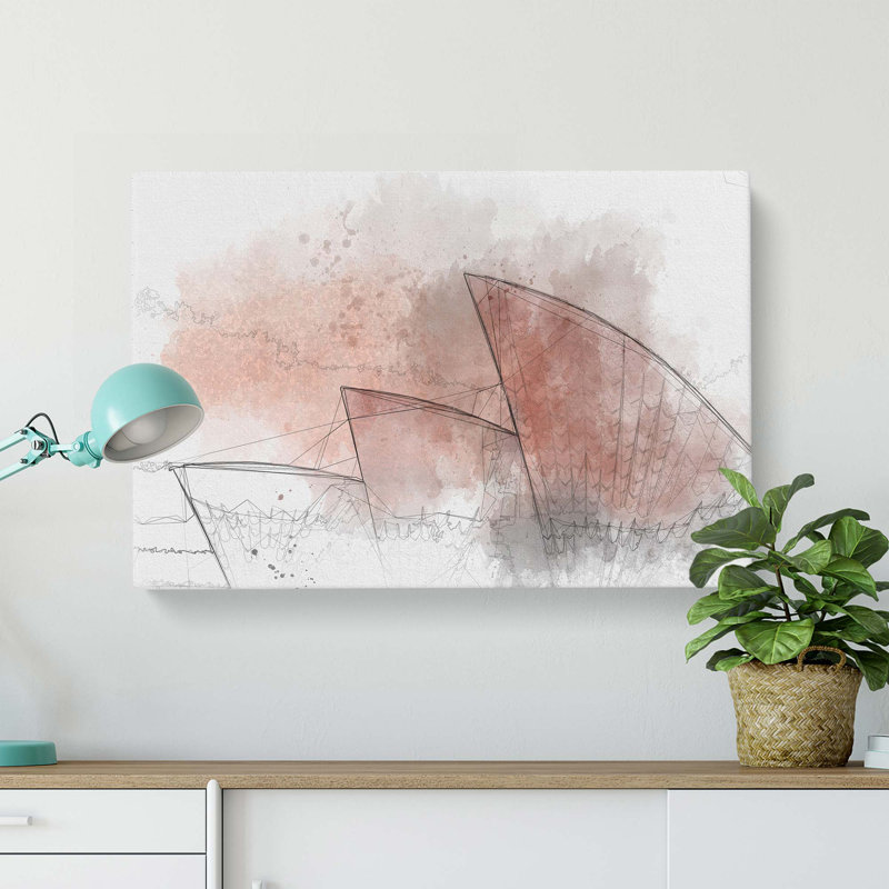 The Sydney Opera House In Abstract - Wrapped Canvas, 40cm H x 60cm W x 3cm D