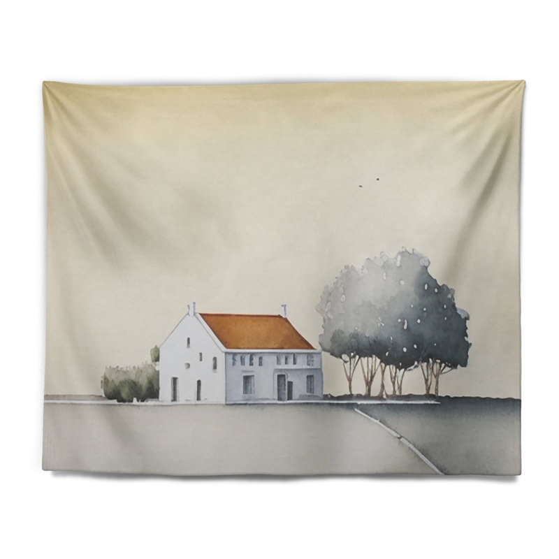 Tapisserie en polyester avec punaises, H 50 po x l 60 po