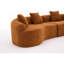 Canapé modulaire incurvé à compression Compression, canapé-lit en chenille haute densité 30D pour appartement, salon, L 110 po-130646434