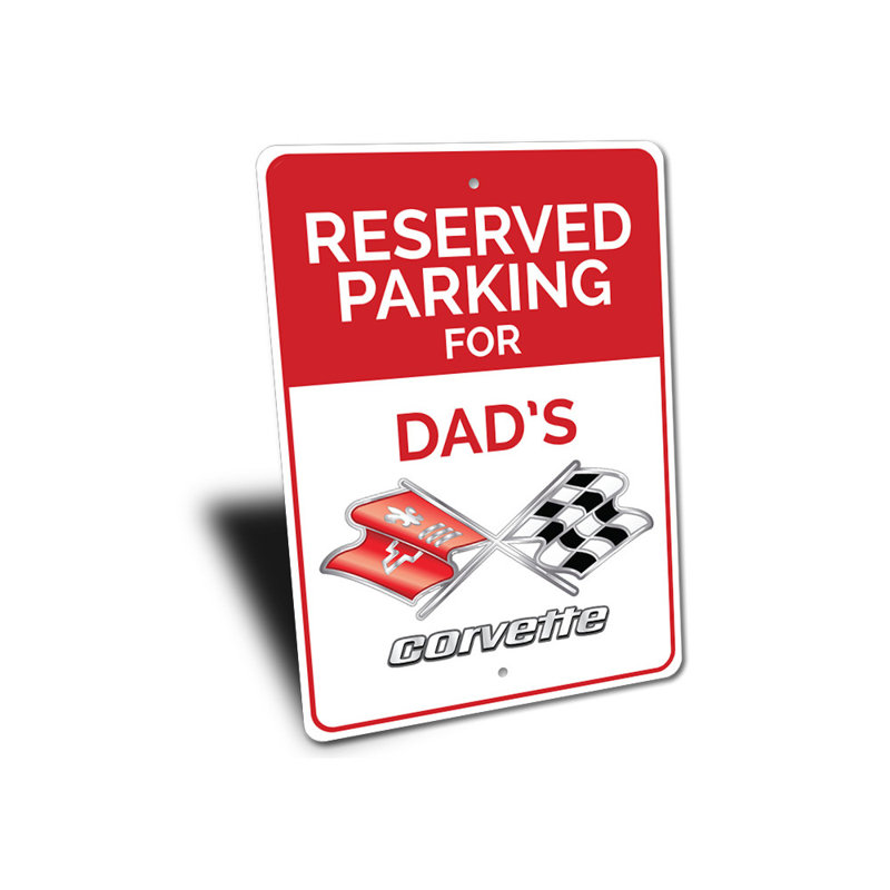 Enseigne réservée en aluminium Corvette, H 18 po x l 12 po x P 0,06 po