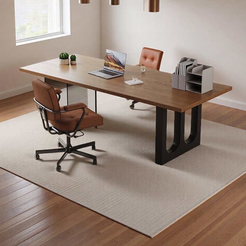 Modern minimalist workbench desk, 29.53" H x 70.87" W x 31.5" D