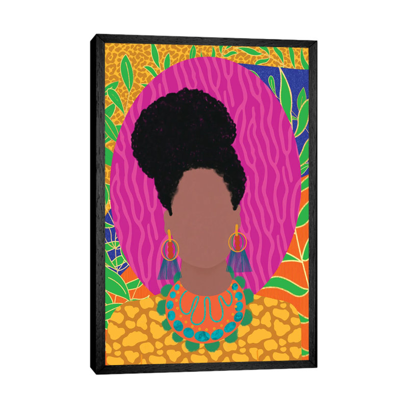 Safari - Print on Canvas, 66.04cm H x 45.72cm W x 3.81cm D, Black Floater Framed