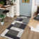 Tapis géométrique lavable à motif géométrique antidérapant