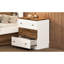 Table de chevet 3 avec fonction et poignée en métal robuste - Unité de rangement pour chambre à coucher