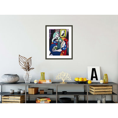 «Woman with a Book» par Pablo Picasso (espagnol, 1881-1973), impression giclée encadrée