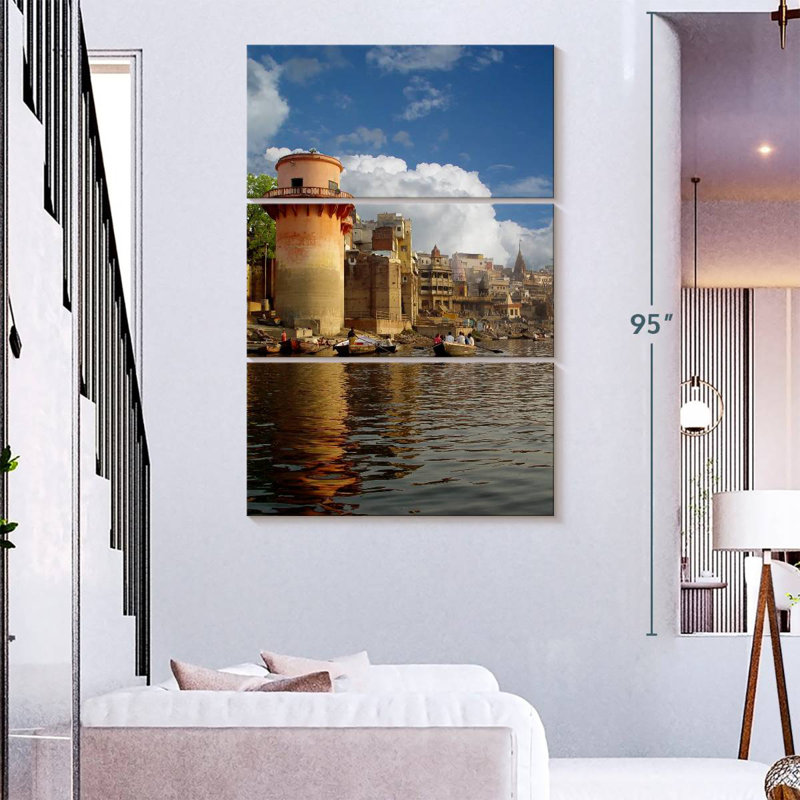 Masam Ganges River Ghat, 23" H x 14" W