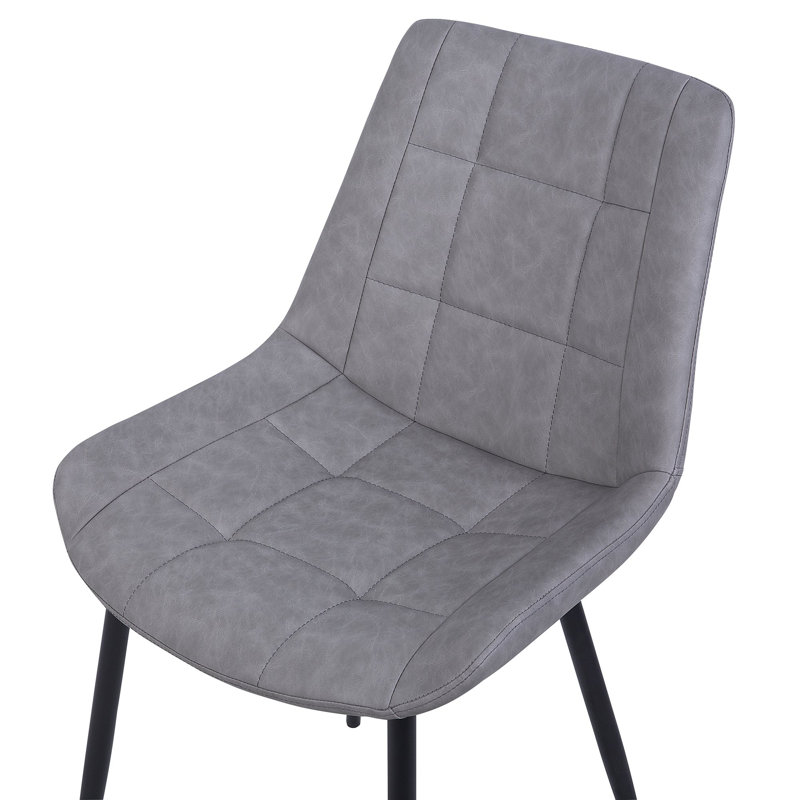 Hundley 42cm H Upholstered Side Chair, Grey