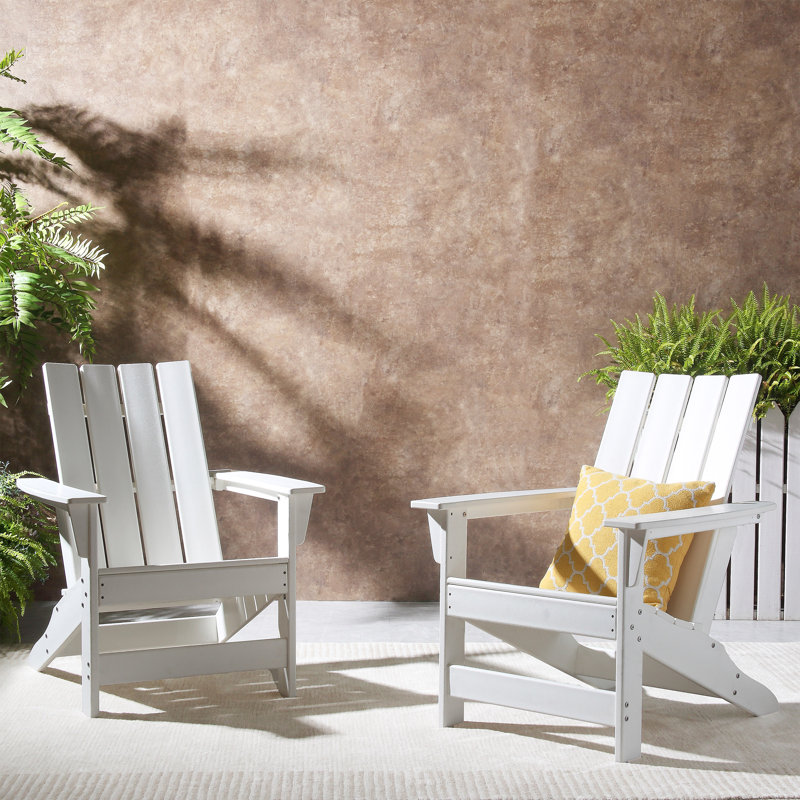 Fauteuil adirondack en résine d’extérieur portland, Blanc