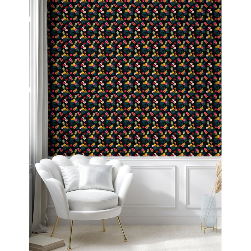 Busina Roll, 100" L x 13" W, Sea Blue Magenta Mustard