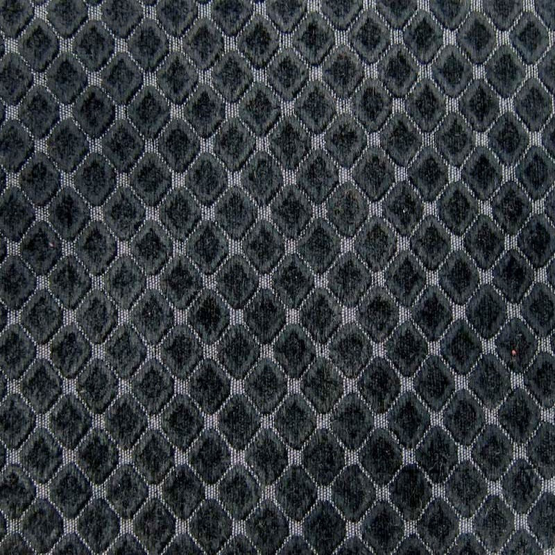 Diamond Shaped Jacquard | Tiles Fabric_TILES, Black