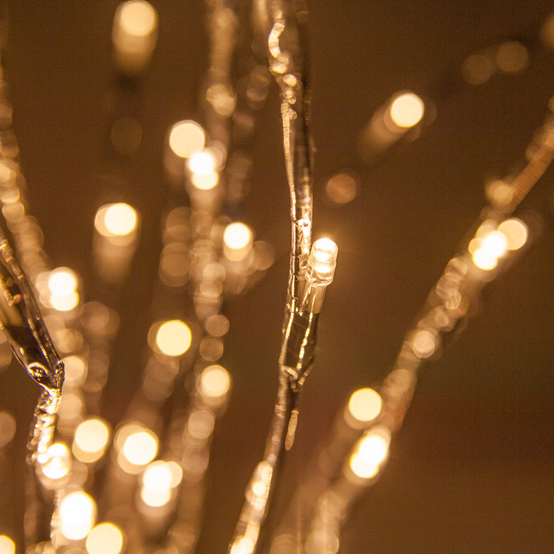 LED Twinkle Lighted Trees & Branches, 70", Silver/Warm White