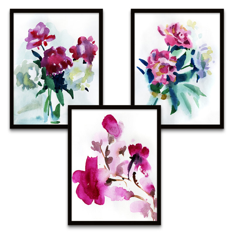 Flowers - 3 Piece Painting Set