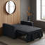 Farrel 149Cm Polyester Squared Arm Fold out Sofa Bed-98477215